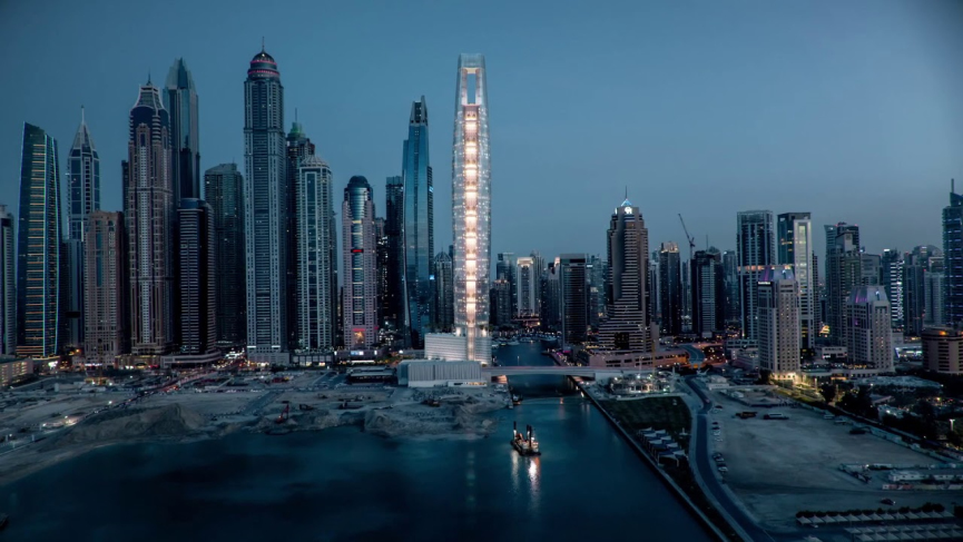 Construction-of-Ciel-Tower-in-Dubai